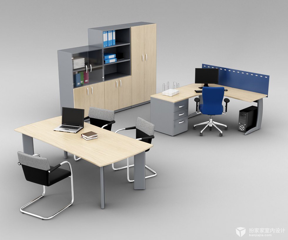 Office 3d model 5x4