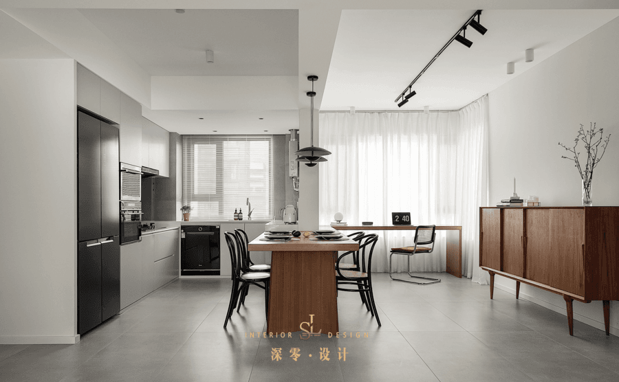 深零设计丨【蜀熙府】多维交叠，细煮时光，118㎡极简的沉淀