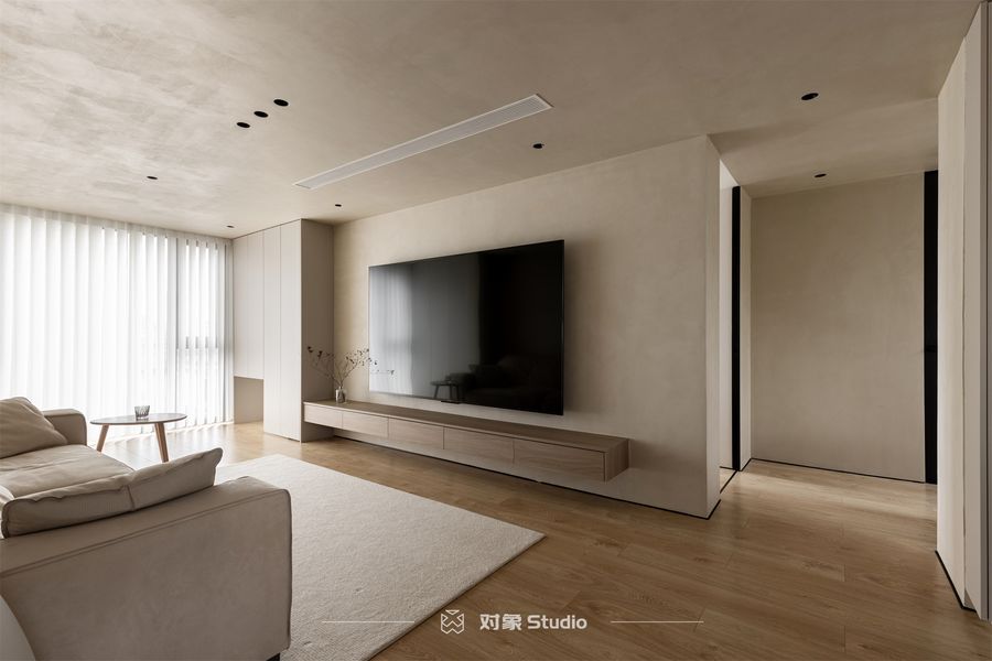 對象Studio | 160㎡侘寂風，低層高挑戰無主燈設計，全屋打破傳統界限分明，還你視覺通透！