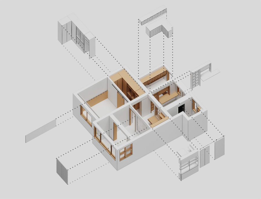  Ni DESIGN涅十设计 | 43m2的小户型住宅功能俱全