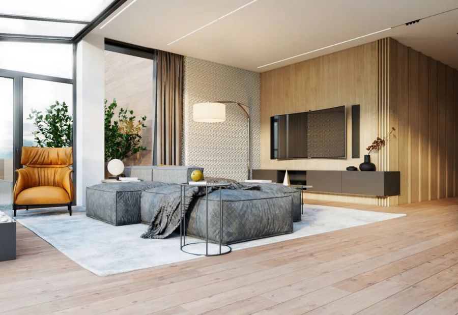 俄羅斯Need Design | 140㎡原木公寓，簡約清新
