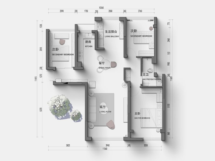 1986设计｜114㎡中古现代风，这个家电影氛围感十足