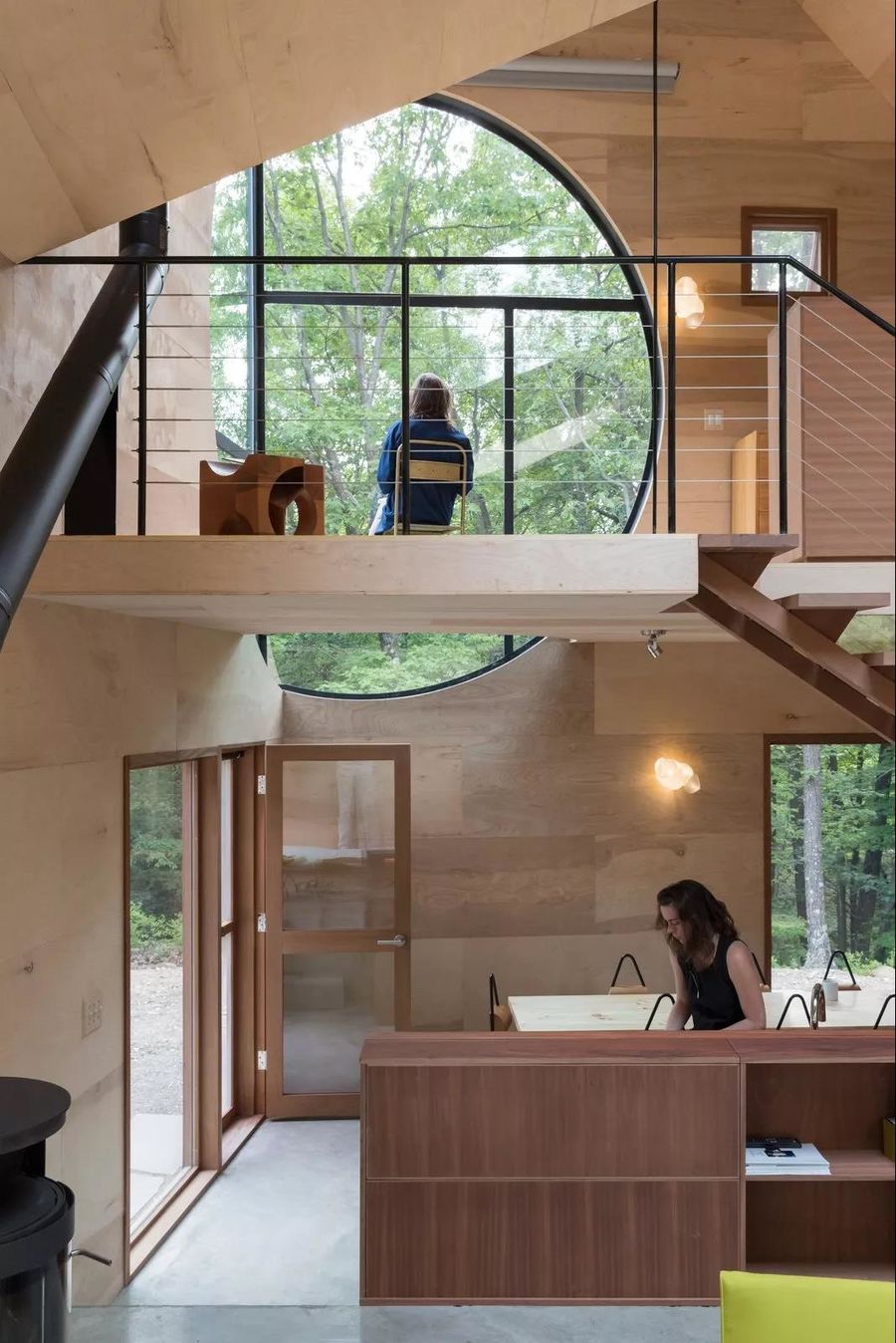 85㎡ 林中小屋，原木与几何的奇妙组合 | Steven Holl Architects