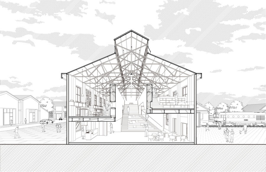 C19厂房改造车站中心 | 普罗建筑