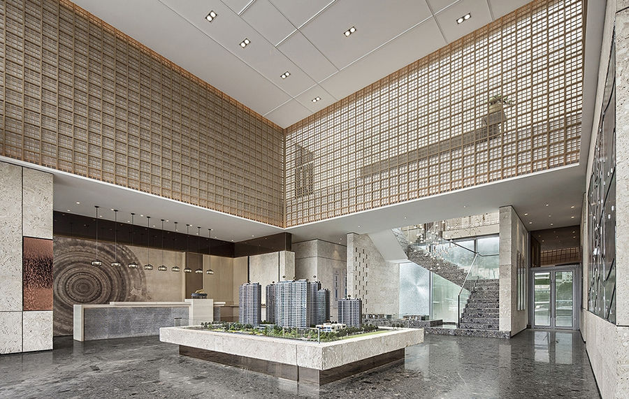矩阵纵横设计--温州华润鹿城万象府销售中心的闲逸建筑设计