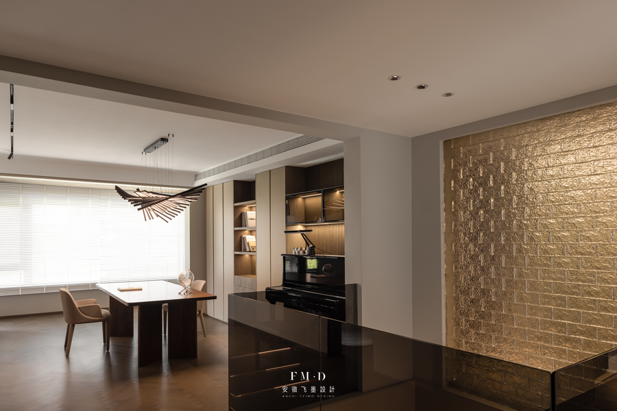 安徽飞墨设计 |  280㎡精致台式私宅，超大客厅配合落地窗，打造一家四口的理想家！