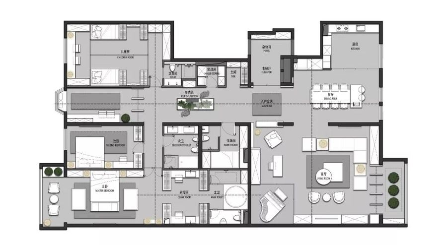 北京 300m2 顶级大平层改造设计 | 恒田建筑设计