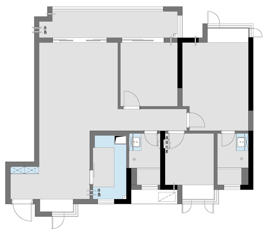 南昌阿鹤设计 | 110m²精装房改造现代极简风，秒变“大平层”