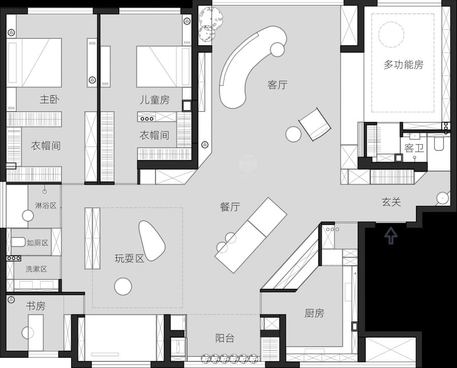 恒田设计 | 230㎡高质量亲子宅 