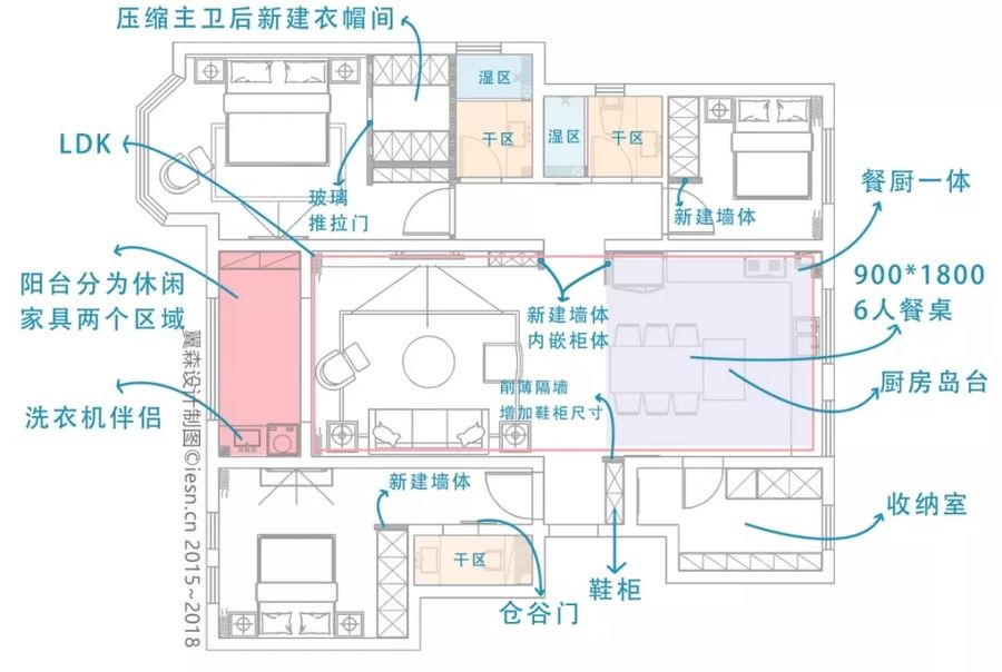 翼森新作 | 巧用LDK设计法，这个家融合的刚刚好~