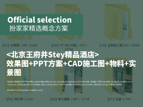 《北京王府井Stey精品酒店》效果图+PPT方案+CAD施工图+物料+实景图