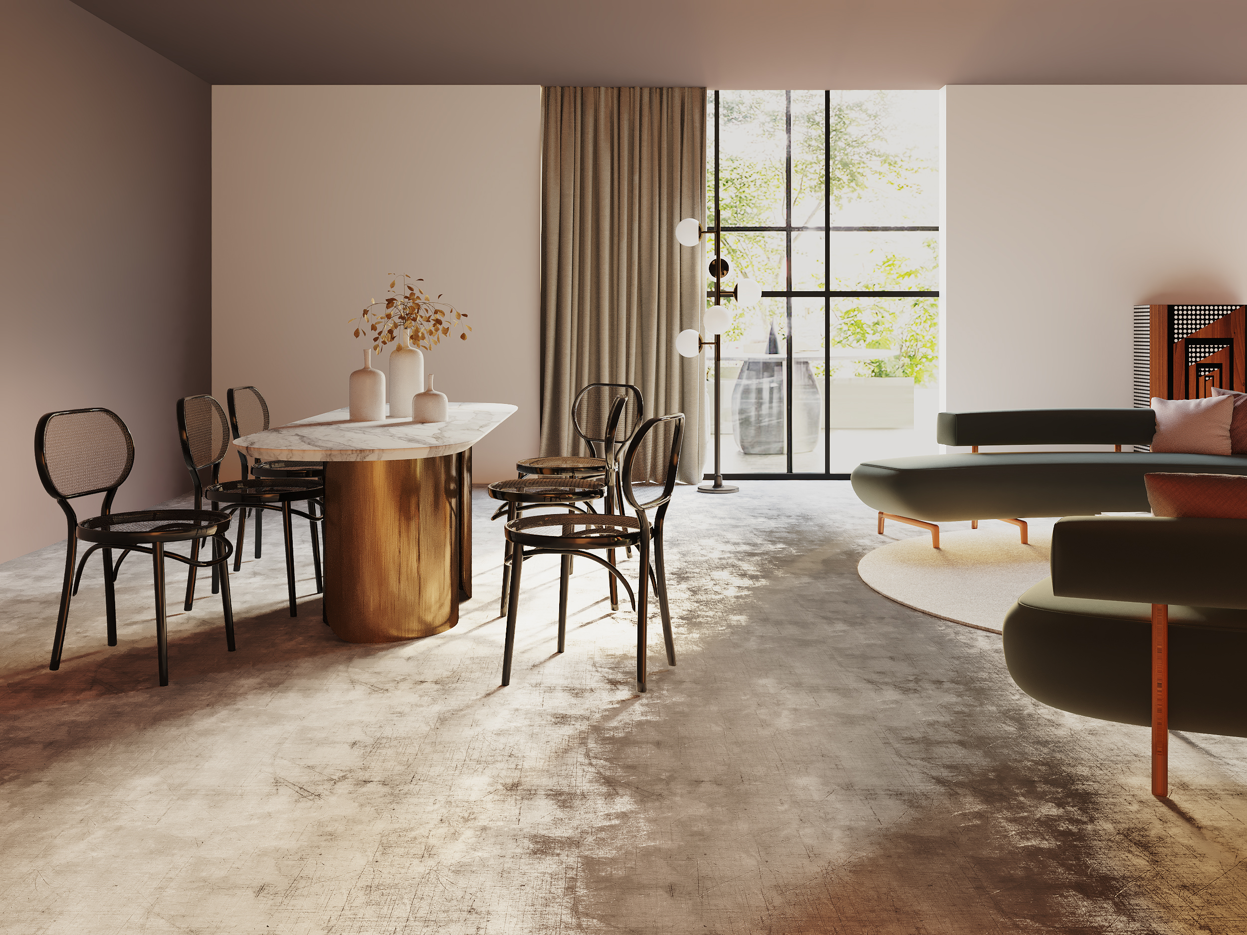意大利Molteni品牌 现代沙发餐桌椅