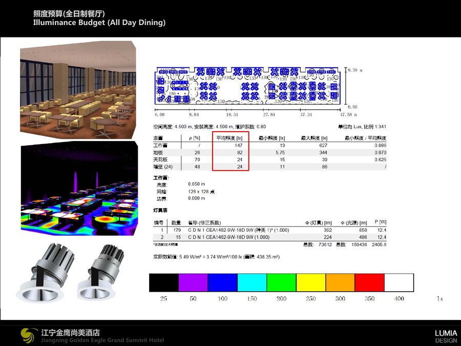 照明设计方案：江宁金鹰尚美酒店