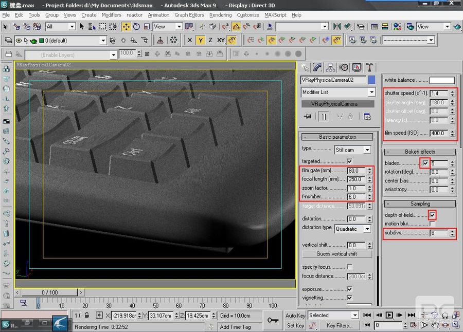 Vray渲染器基礎 V-Ray物理相機渲染圖文教程