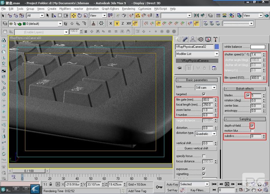 Vray渲染器基础 V-Ray物理相机渲染图文教程