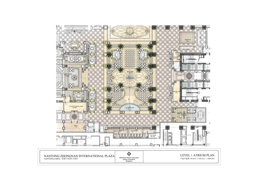 《HBA-南同金仕欧式大酒店》CAD施工图+效果图+方案+实景+物料图