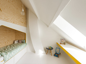 比利时村屋打造新奇儿童房夹层空间