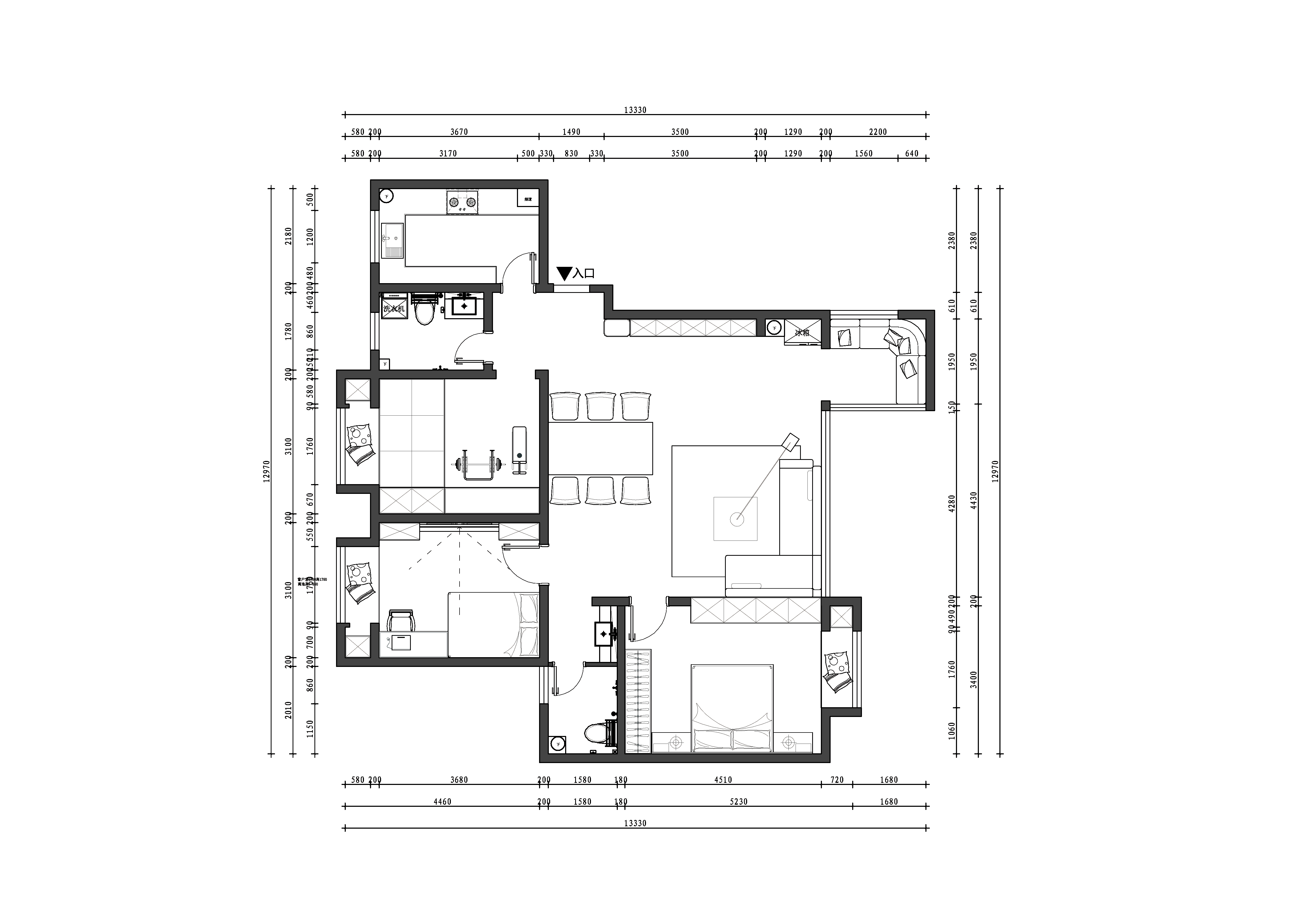 13号作品：#户型优化#合租吧！朋友！ 【o千寻o】