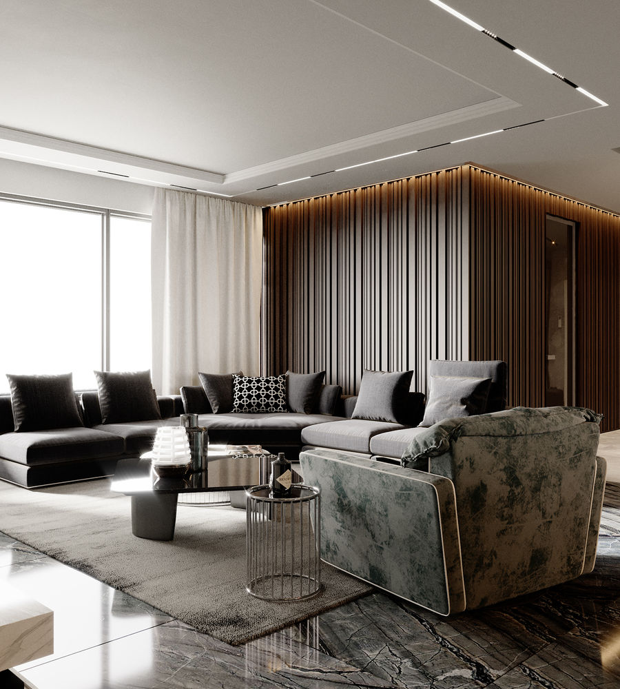 3dmax效果图-国外高端公寓室内表现