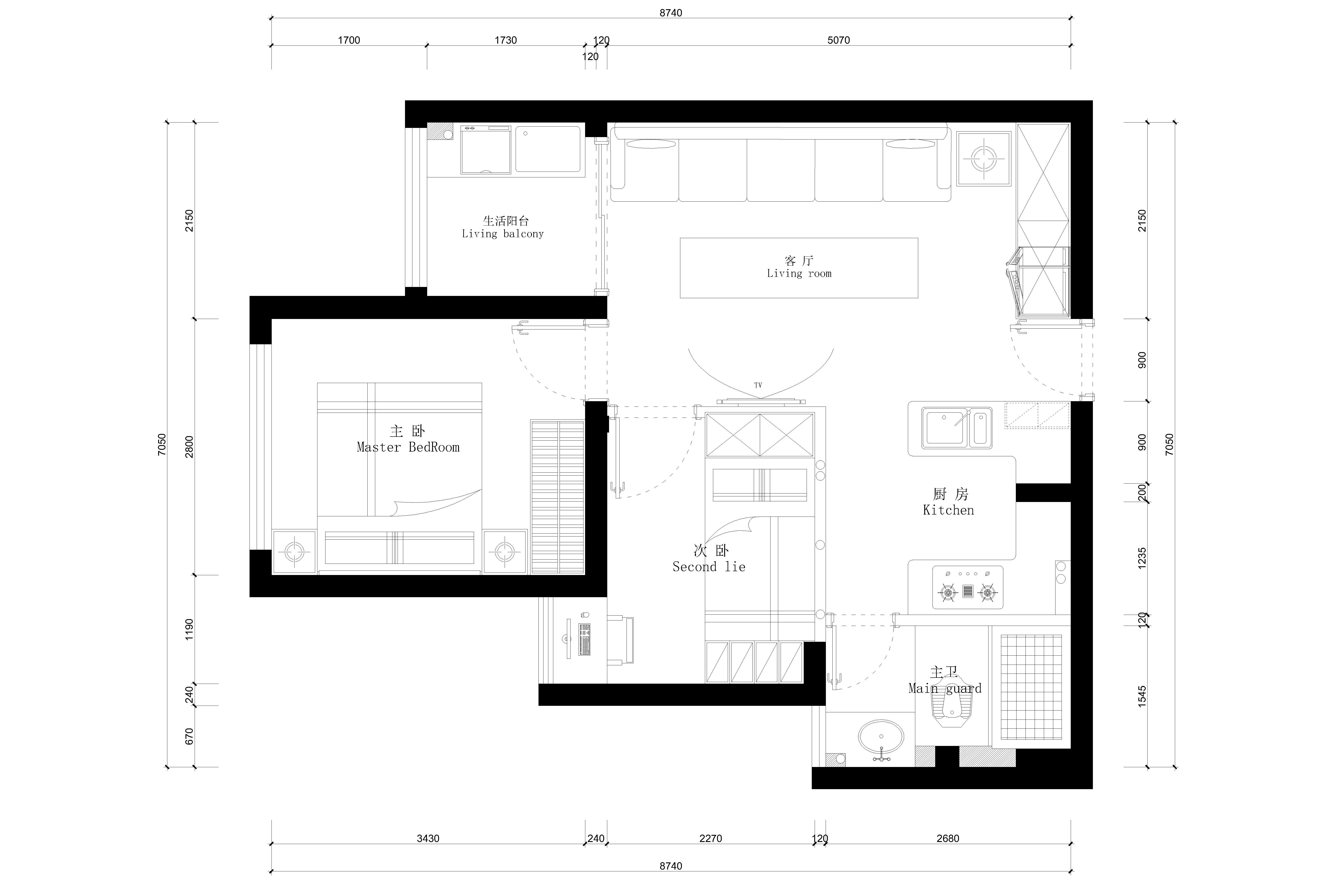 4号作品：#户型优化#小户型大空间【肉夹馍】