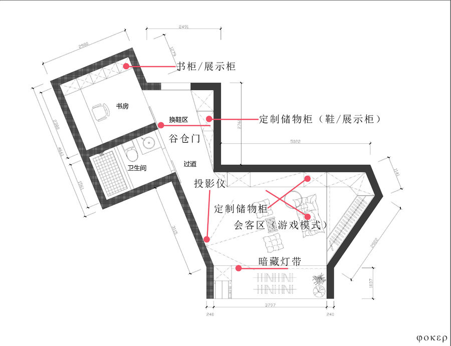 CAD平面布局