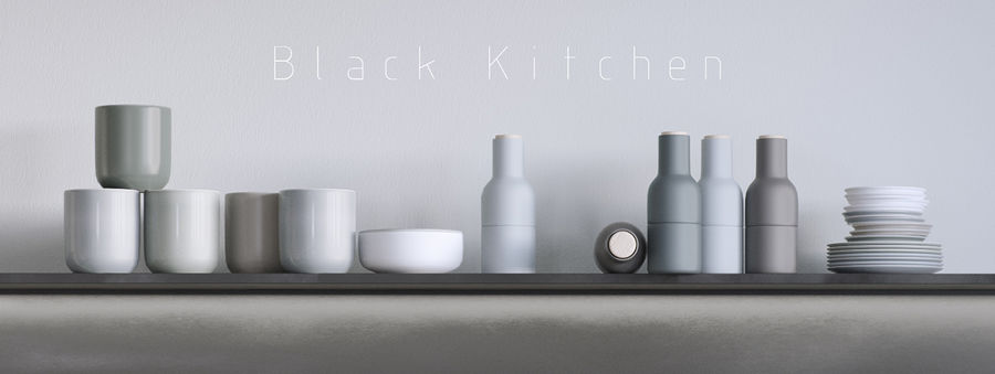 黑色的厨房设计