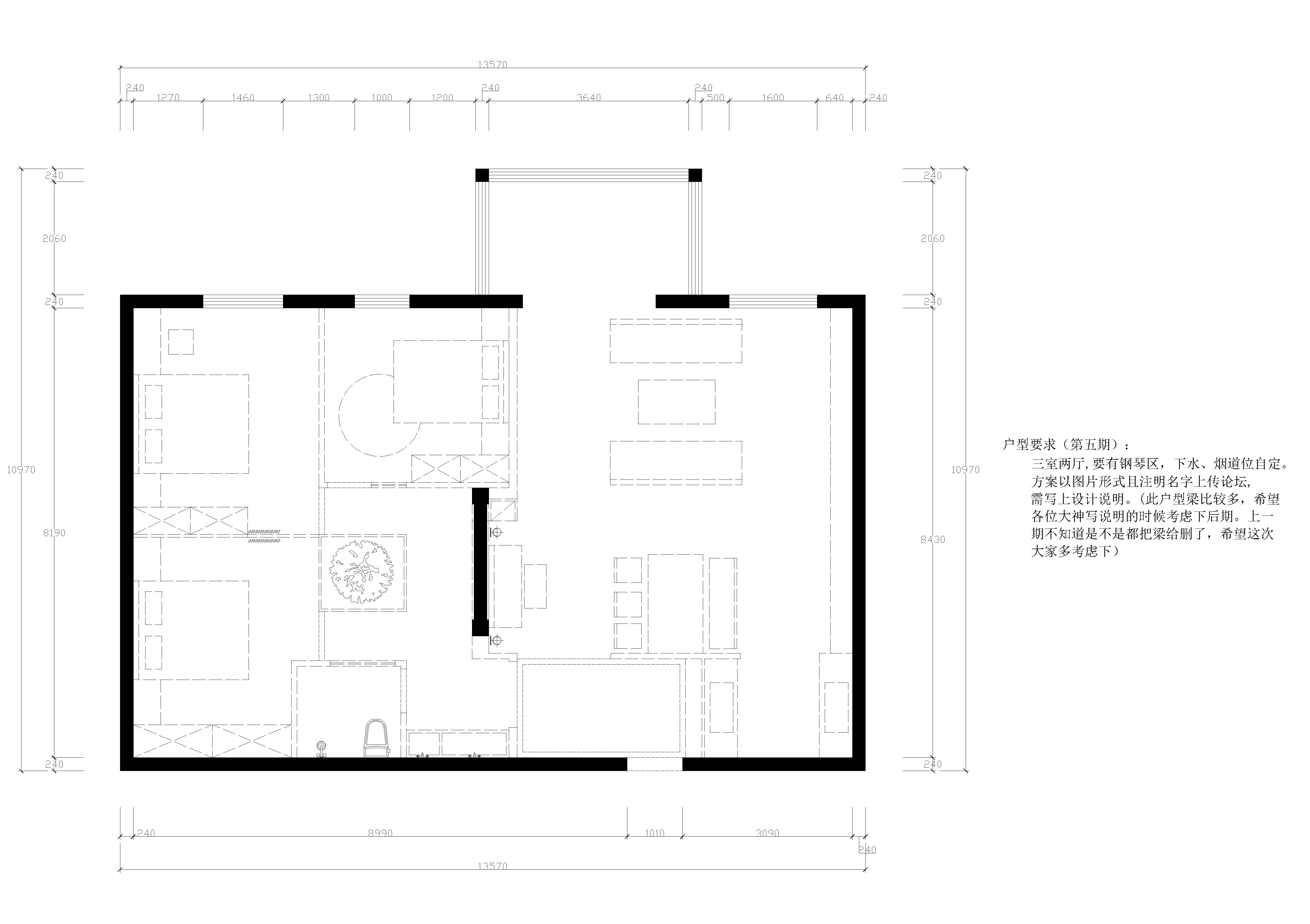  【户型优化第5期】127平三室两厅+钢琴区