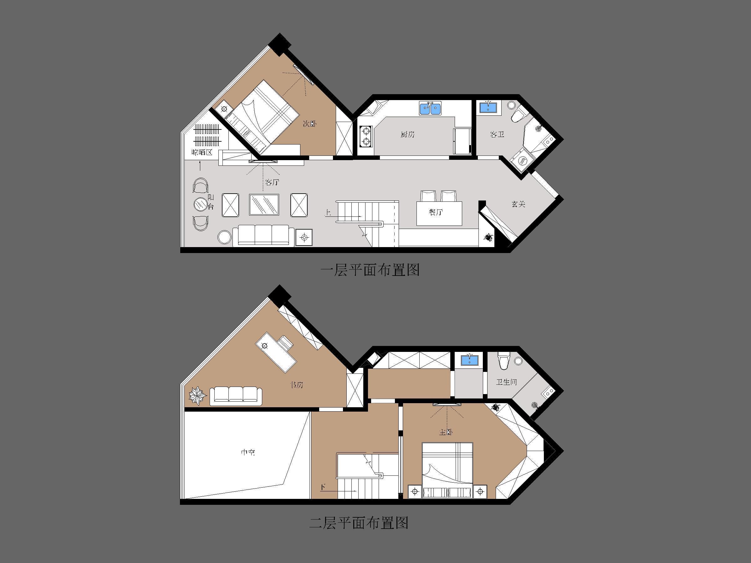 #户型优化#75平米 层高5.6M 