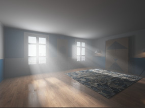 【渲染图文】怎么做出阳光撒进屋的效果-VR环境雾的调节方法