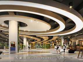 天霸设计塑造与众不同的购物中心装修效果图