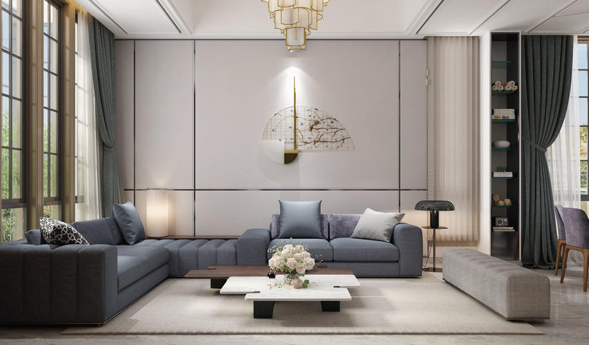 墅创国际设计 - 设计案例：简洁质感170平米居室