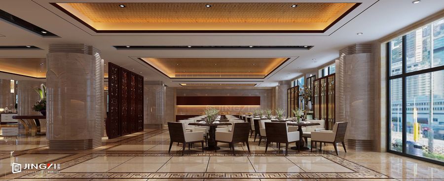 景逸效果图设计—工装宴会厅、酒店包间、酒店客房效果图