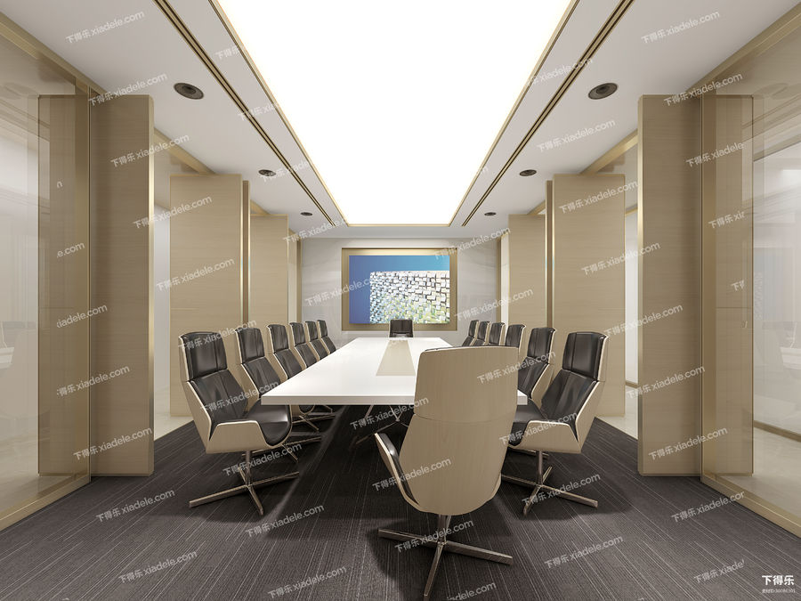 【干货资源】3D模型丨办公空间丨前台+办公室+会议室