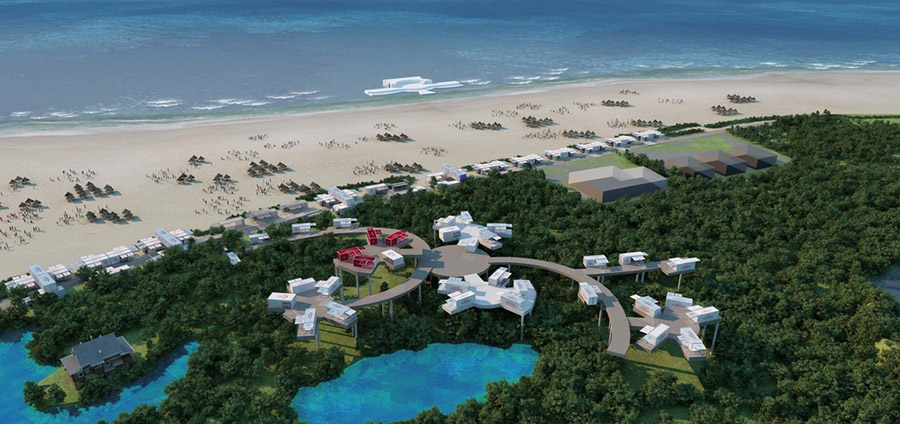 濱海公園海邊沙灘景觀設計案例效果圖