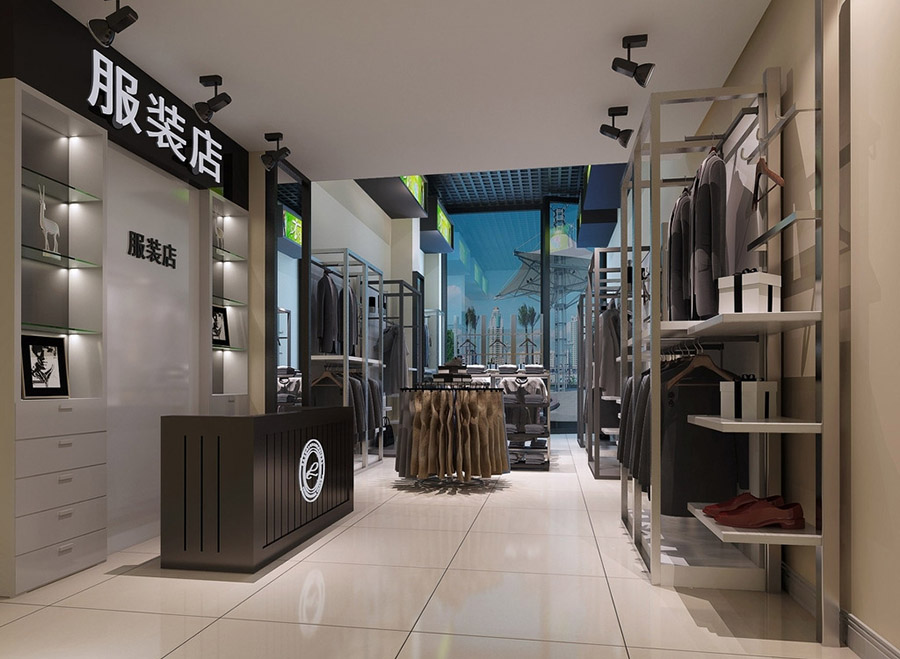 男裝服裝店設計案例效果圖