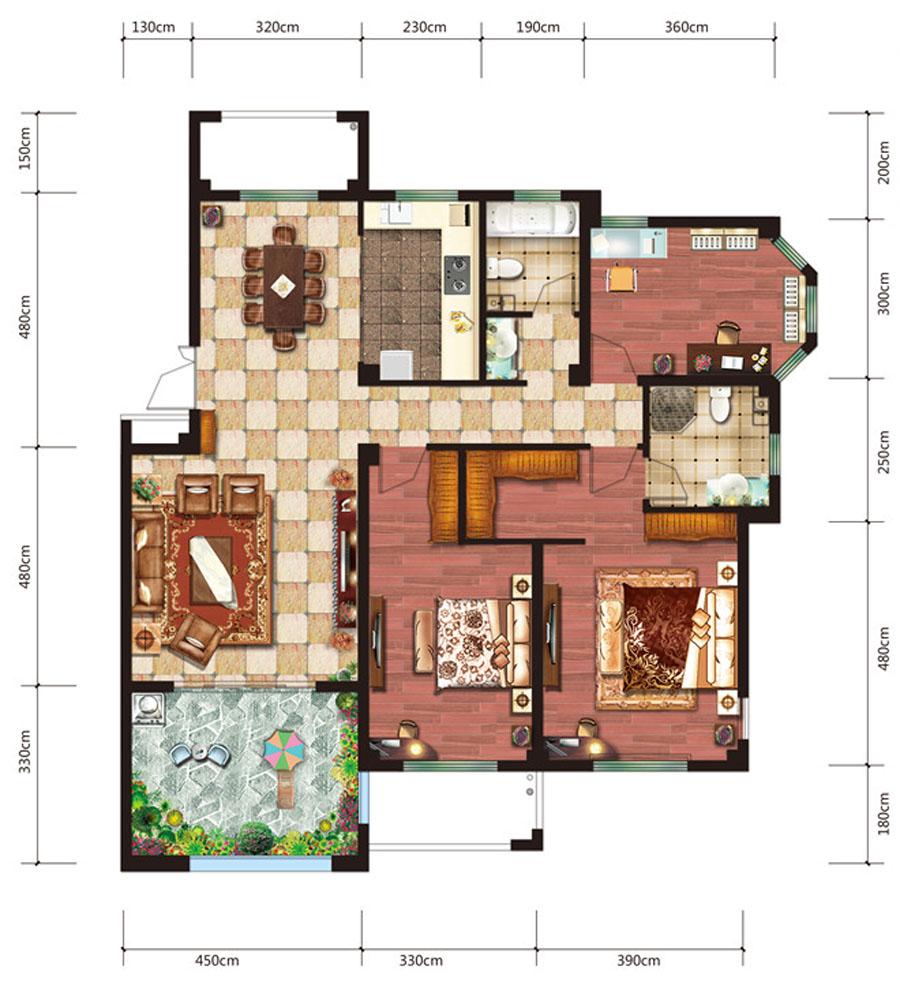 房地产小区户型图设计案例平面图