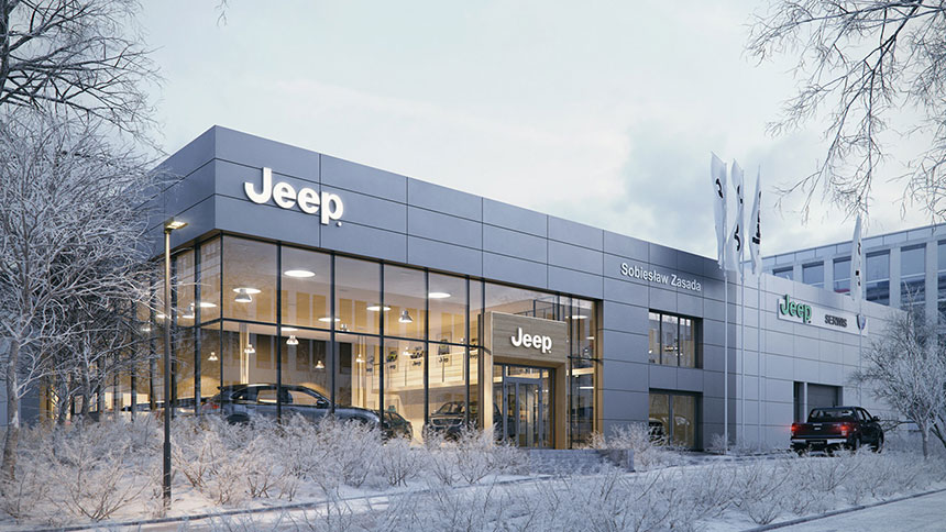VRay for 3ds Max | Jeep 展馆雪景表现