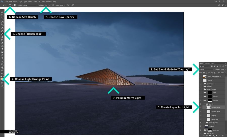 Alex建筑可视化作品详细教程 ——沙漠夜景（上）
