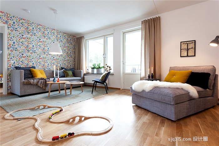 【设计圈sjq315】北欧风舒适三居室 有孩子的家庭不妨这么设计