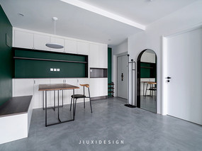 「久栖设计」墨绿+白，打造复古简约的魅力住所