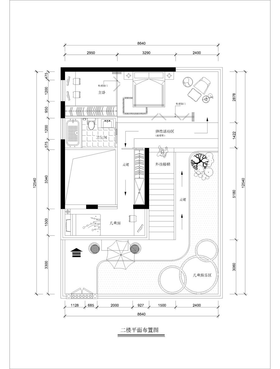  #户型优化#25号作品：174平米复式带户外花园【一枚仙人掌】