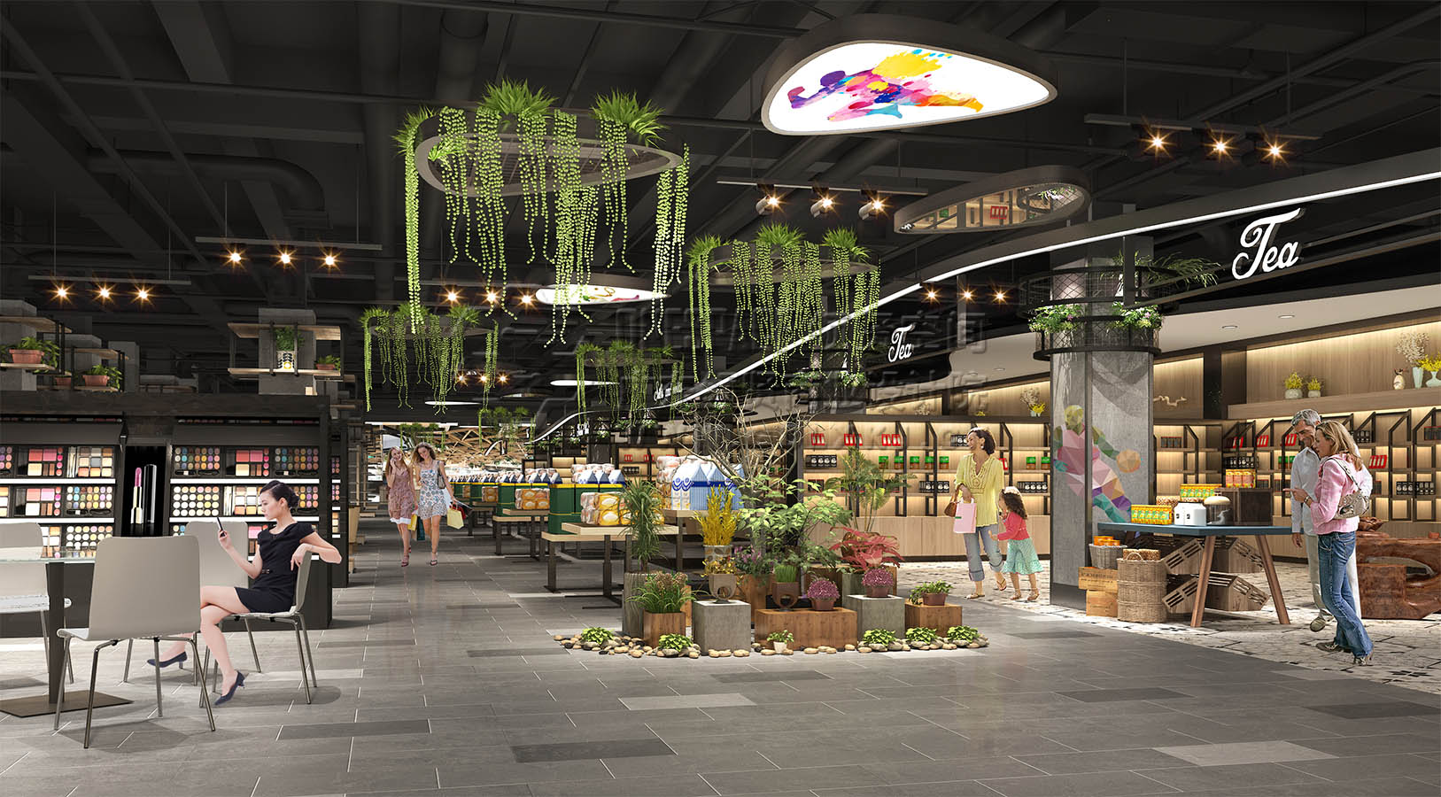 生态自然的百货超市设计案例：汕头生福百货超市设计方案