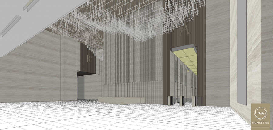 奥克斯未来中心办公大楼公区设计方案