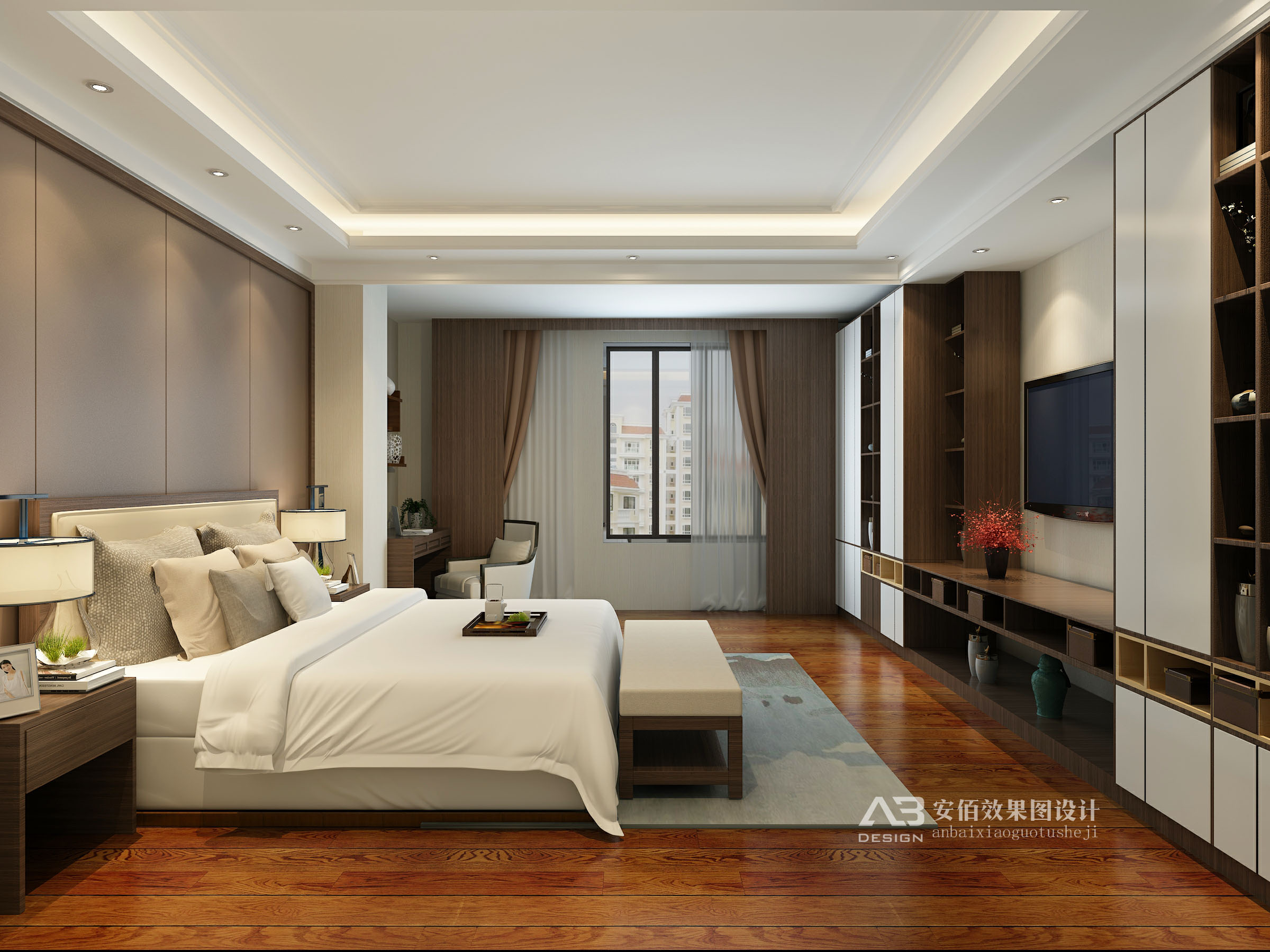 新中式卧室-住宅区