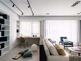 金阳美的林城三室一厅210平现代简约风格装修设计案例效果图