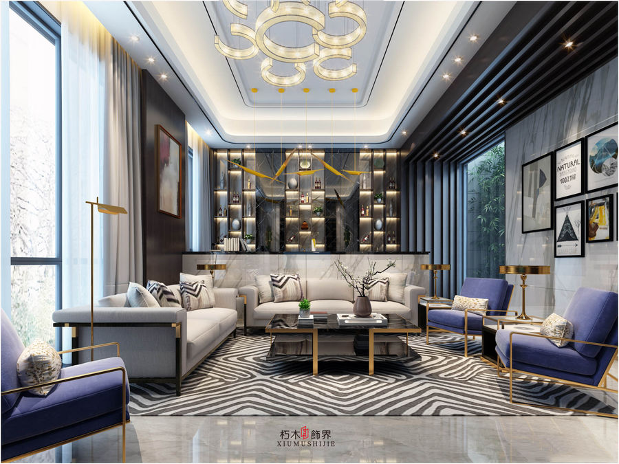 【萬(wàn)里挑一】現(xiàn)代奢華客餐廳精品模型錦集35套---第一季