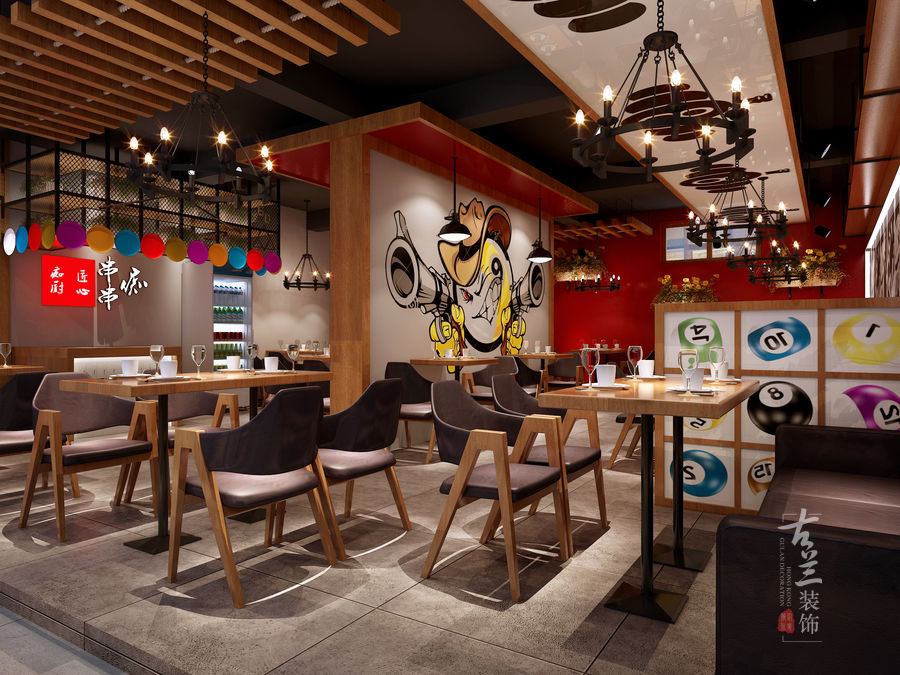 餐飲設計表現 - 癡串串連鎖串串店