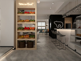 主题餐厅空间设计，凤栖梧桐作品<白熊餐室>