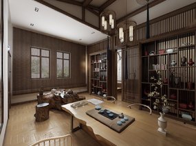 清平乐·古韵，别墅空间设计，凤栖梧桐作品