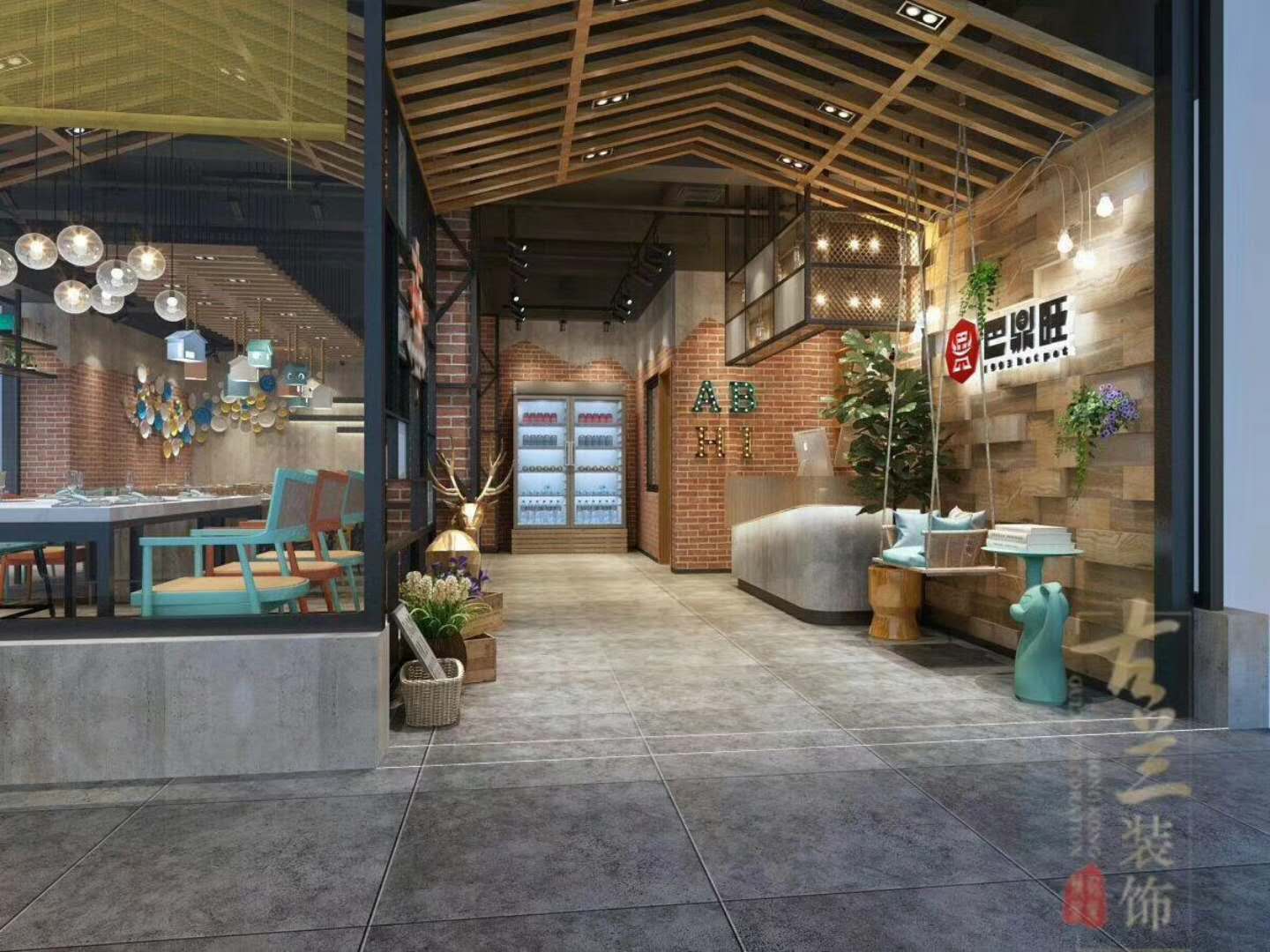 南充火锅店装修设计-旋转小火锅店设计【巴鼎旺火锅店】